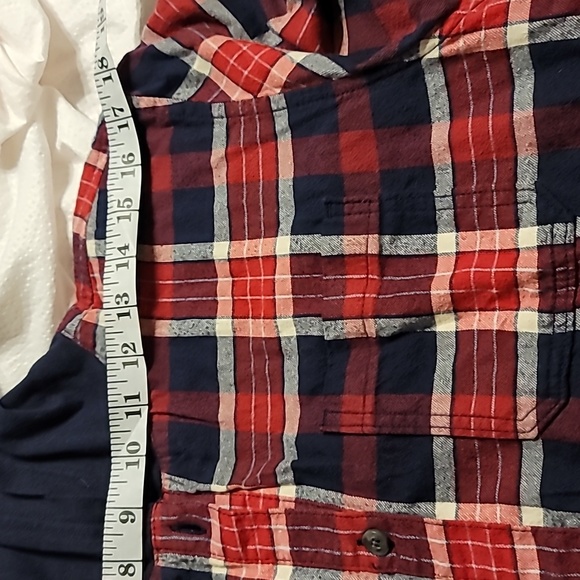 EDDIE BAUER 100% COTTON LINED BUTTON UP HOODIE JACKET SHIRT 3 POCKETS WOMENS SM - Picture 9 of 13